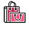 two shopping bags icon representing 3D Product Imaging