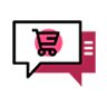 two comment bubbles icon representing Social Commerce