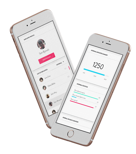 two phones turning back and fouth featuring responsive design on mobile